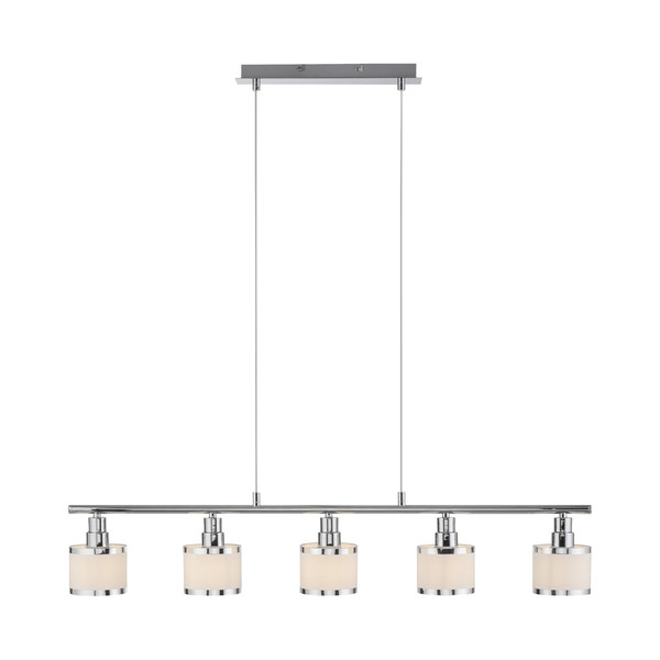 JUST LIGHT ACCOR Pendelleuchte E14 max. 25W 5-fach chrom 15375-17