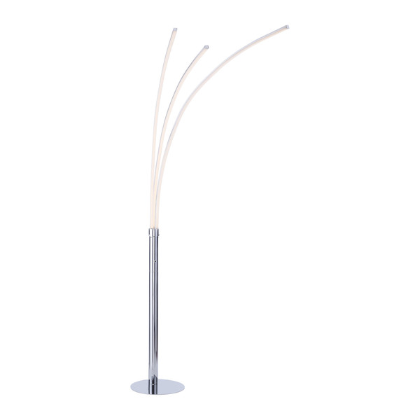 JUST LIGHT MAJA LED Stehleuchte Warmweiss 18,6W 3-fach chrom 15383-55