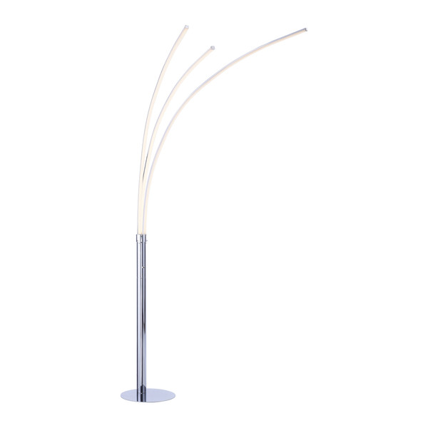 JUST LIGHT MAJA LED Stehleuchte Warmweiss 18,6W 3-fach chrom 15383-55