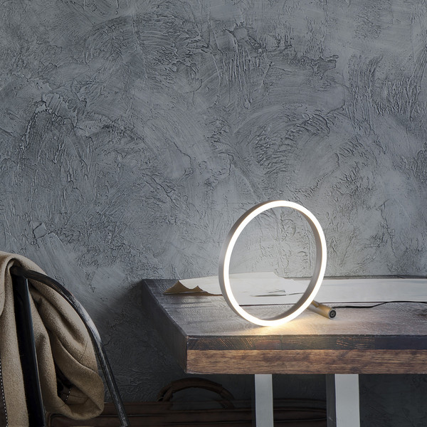 JUST LIGHT RITUS LED Tischleuchte Warmweiss Dimmbar 11,5W aluminium 15390-95