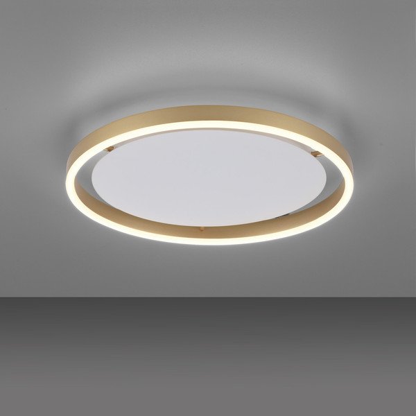 JUST LIGHT RITUS LED Deckenleuchte Warmweiss Dimmbar 20W messingmatt 15391-60