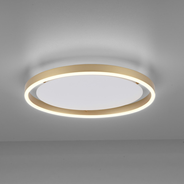 JUST LIGHT RITUS LED Deckenleuchte Warmweiss Dimmbar 20W messingmatt 15391-60