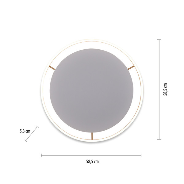 JUST LIGHT RITUS LED Deckenleuchte Warmweiss Dimmbar 28W messingmatt 15392-60