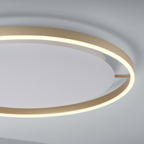 JUST LIGHT RITUS LED Deckenleuchte Warmweiss Dimmbar 28W messingmatt 15392-60