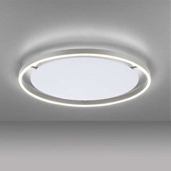 JUST LIGHT RITUS LED Deckenleuchte Warmweiss Dimmbar 28W aluminium 15392-95