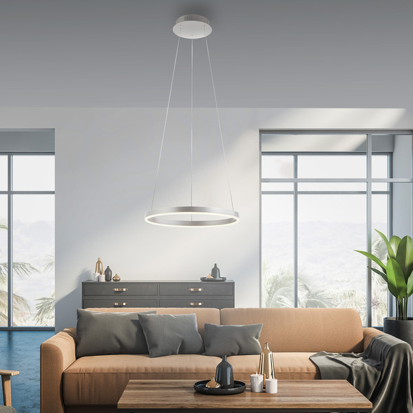 JUST LIGHT RITUS LED Pendelleuchte Warmweiss Dimmbar 20W aluminium 15393-95
