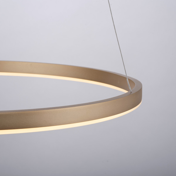JUST LIGHT RITUS LED Pendelleuchte Warmweiss Dimmbar 28W messingmatt 15394-60