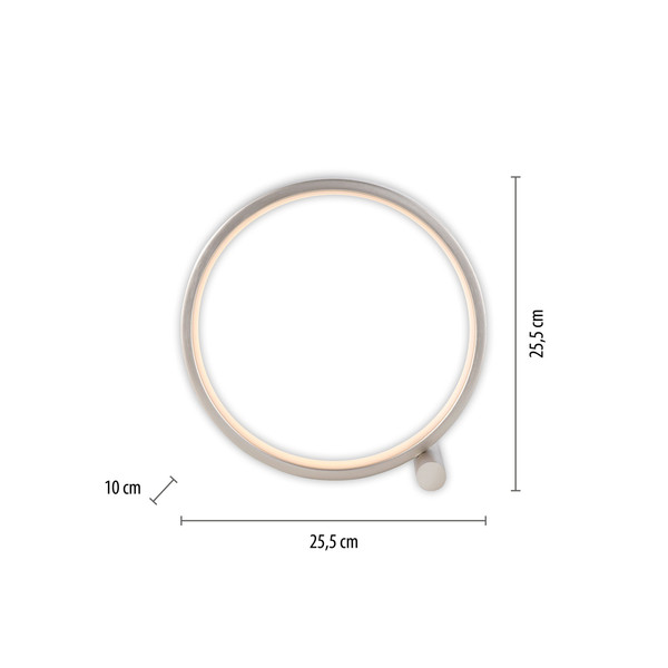 JUST LIGHT MINI RITUS LED Tischleuchte Warmweiss 10,5W silber 15395-21