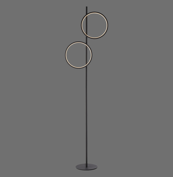 JUST LIGHT MINI RITUS LED Stehleuchte Warmweiss 21W 2-fach schwarz 15396-18