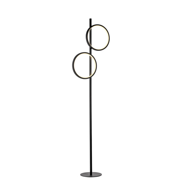 JUST LIGHT MINI RITUS LED Stehleuchte Warmweiss 21W 2-fach schwarz 15396-18