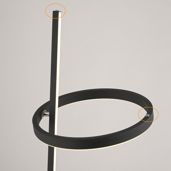 JUST LIGHT RITUS LED Stehleuchte Warmweiss Dimmbar 19,5W 2-fach schwarz 15397-18