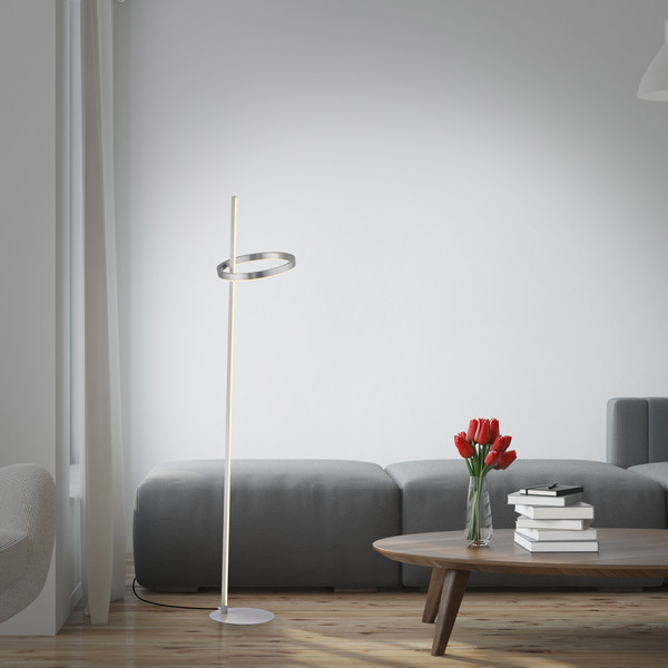 JUST LIGHT RITUS LED Stehleuchte Warmweiss Dimmbar 19,5W 2-fach stahl 15397-55