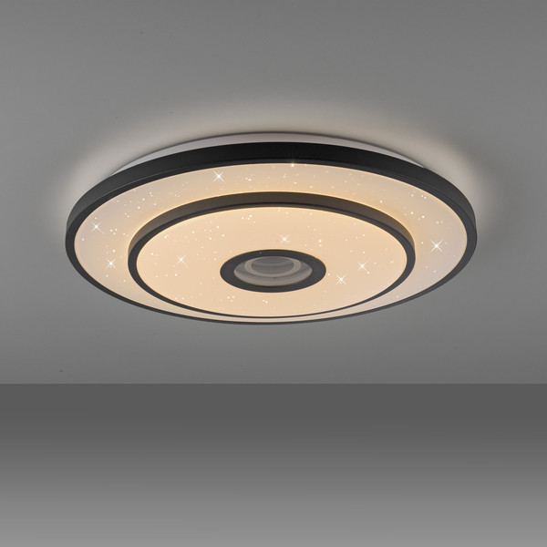 JUST LIGHT TURANUS LED Deckenleuchte Warmweiss 23W schwarz 15456-18