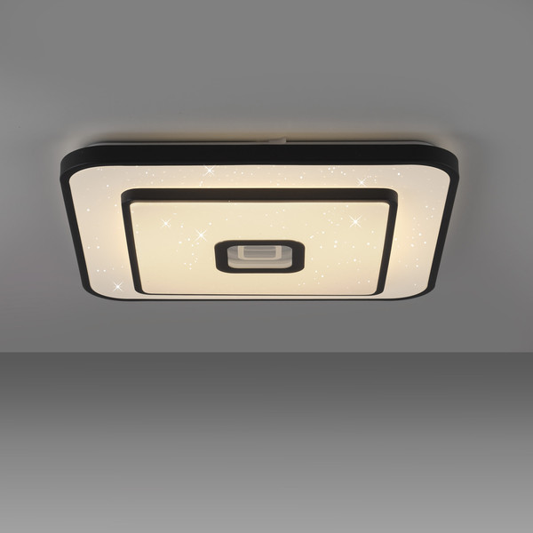 JUST LIGHT TURANUS LED Deckenleuchte Warmweiss 23W schwarz 15457-18