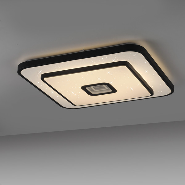 JUST LIGHT TURANUS LED Deckenleuchte Warmweiss 23W schwarz 15457-18