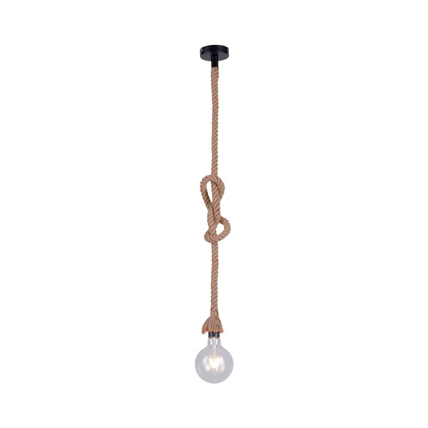 JUST LIGHT ROPE Pendelleuchte E27 max. 15W schwarz 15481-18