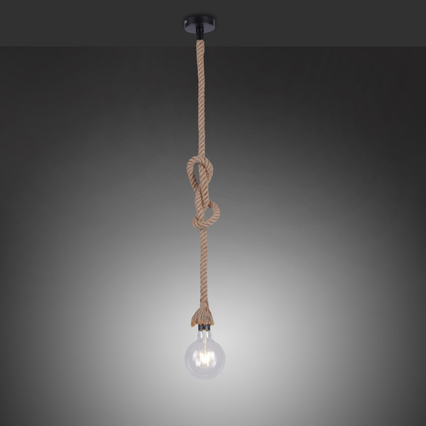JUST LIGHT ROPE Pendelleuchte E27 max. 15W schwarz 15481-18