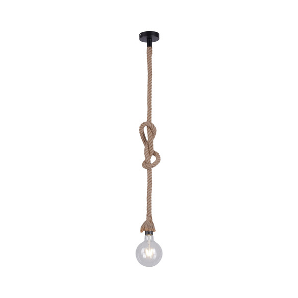 JUST LIGHT ROPE Pendelleuchte E27 max. 15W schwarz 15481-18