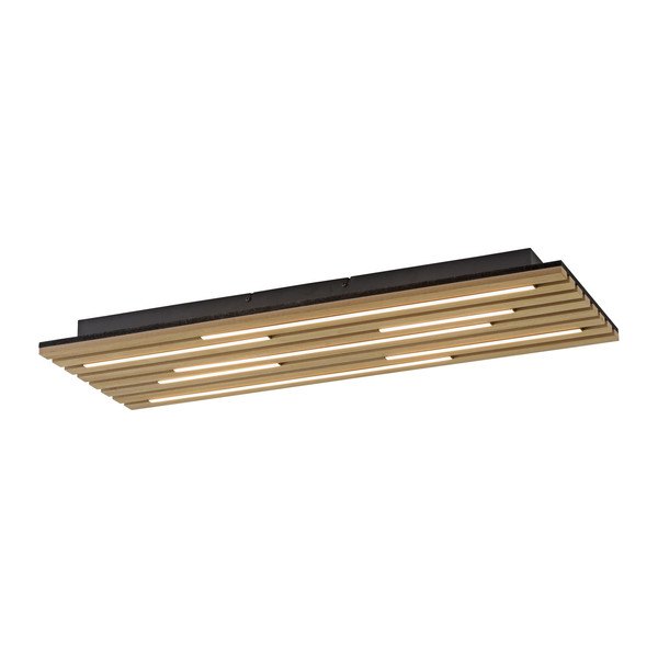 JUST LIGHT AKUSTIK LED Deckenleuchte Warmweiss 25W Holz-natur 15591-79