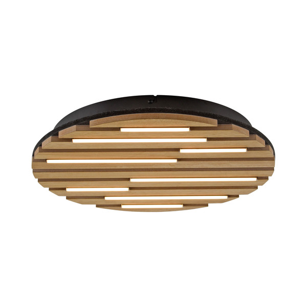 JUST LIGHT AKUSTIK LED Deckenleuchte Warmweiss 12W Holz-natur 15592-79