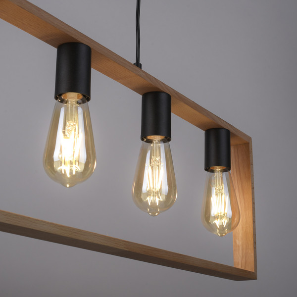JUST LIGHT FRANKY Pendelleuchte E27 max. 60W 5-fach schwarz 15653-18