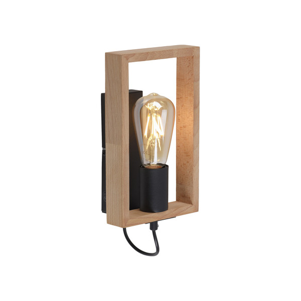 JUST LIGHT FRANKY Wandleuchte E27 max. 60W schwarz 15654-18