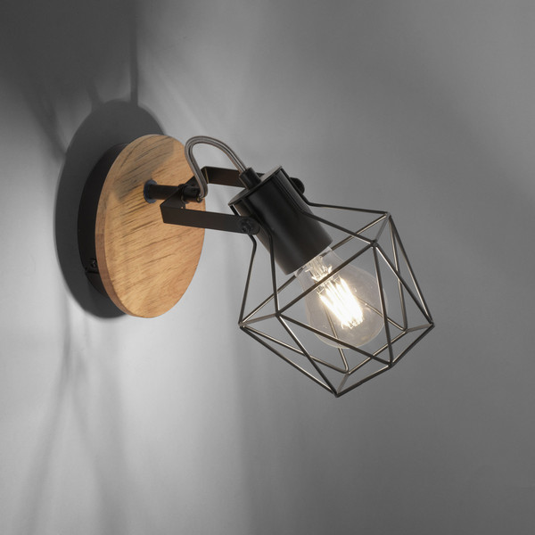 JUST LIGHT JARO Wandleuchte E27 max. 60W Holz-natur 15671-78