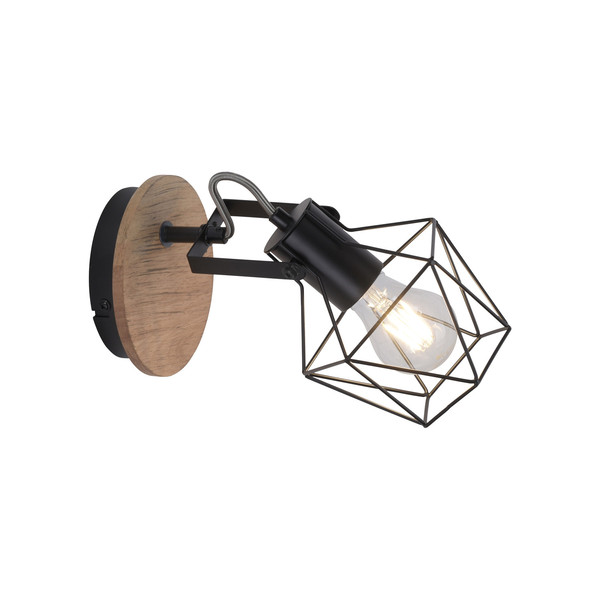 JUST LIGHT JARO Wandleuchte E27 max. 60W Holz-natur 15671-78