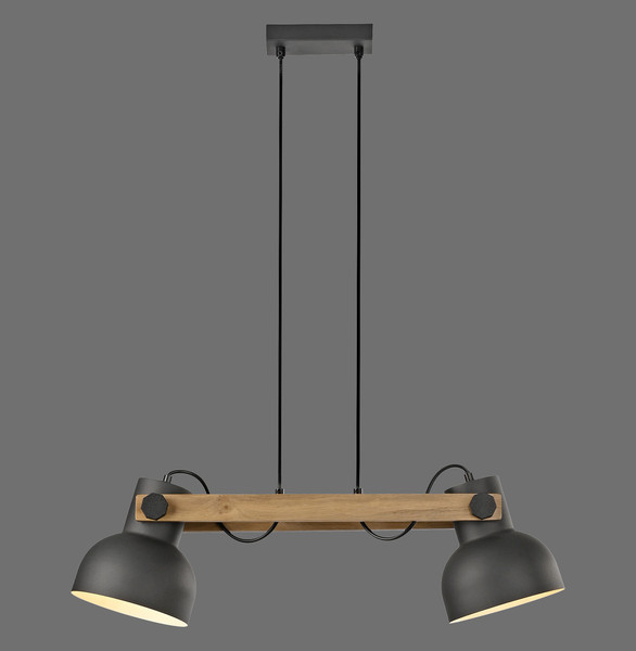 JUST LIGHT CUP 2.0 Pendelleuchte E27 max. 60W 2-fach schwarz 15742-18