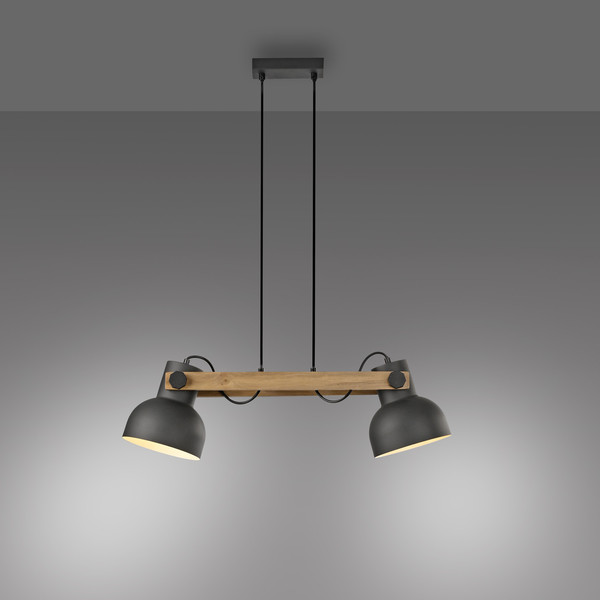 JUST LIGHT CUP 2.0 Pendelleuchte E27 max. 60W 2-fach schwarz 15742-18