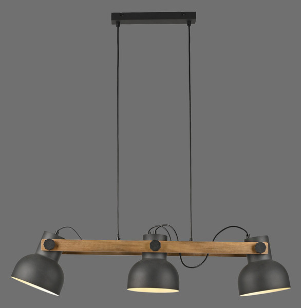 JUST LIGHT CUP 2.0 Pendelleuchte E27 max. 60W 3-fach schwarz 15743-18