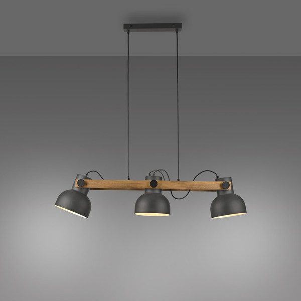 JUST LIGHT CUP 2.0 Pendelleuchte E27 max. 60W 3-fach schwarz 15743-18
