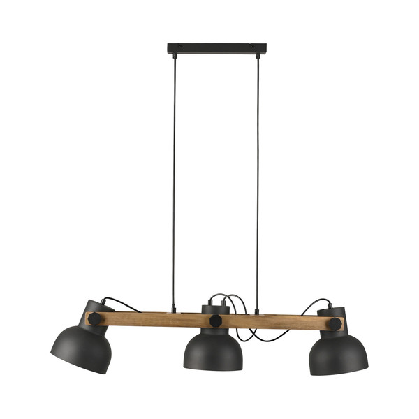 JUST LIGHT CUP 2.0 Pendelleuchte E27 max. 60W 3-fach schwarz 15743-18