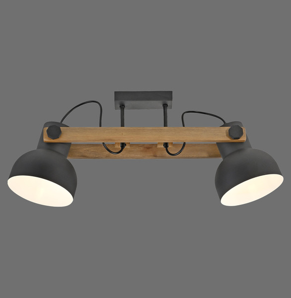 JUST LIGHT CUP 2.0 Deckenleuchte E27 max. 60W 2-fach schwarz 15744-18