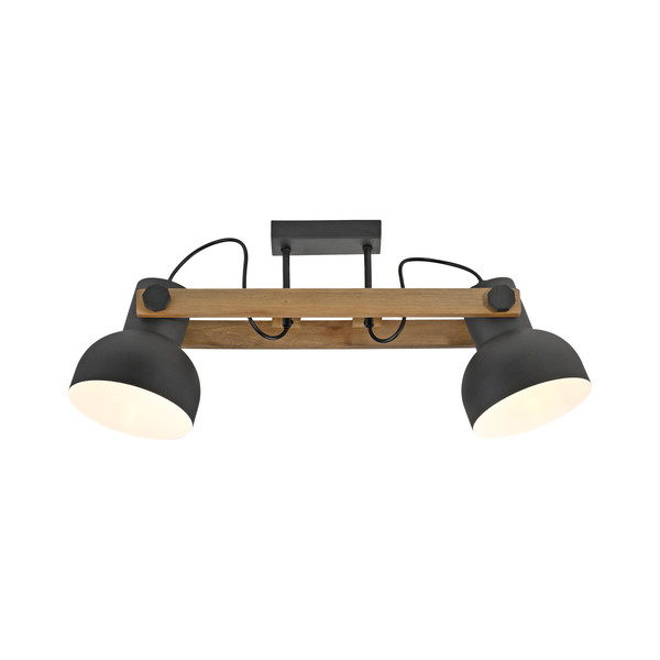 JUST LIGHT CUP 2.0 Deckenleuchte E27 max. 60W 2-fach schwarz 15744-18