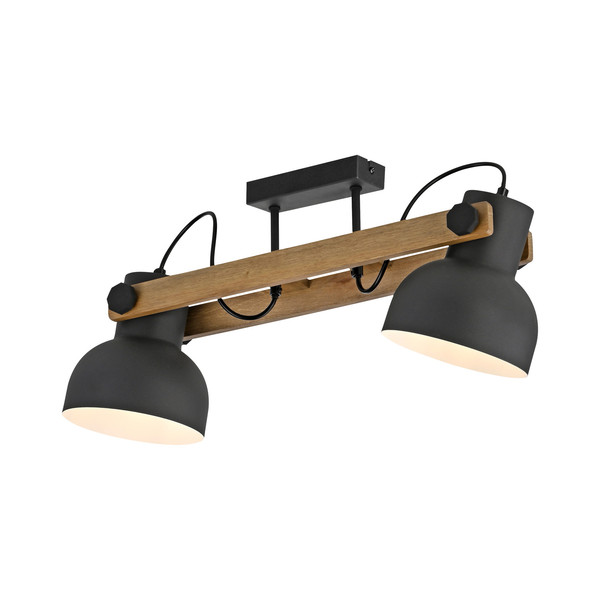 JUST LIGHT CUP 2.0 Deckenleuchte E27 max. 60W 2-fach schwarz 15744-18