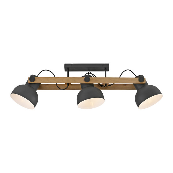 JUST LIGHT CUP 2.0 Deckenleuchte E27 max. 60W 3-fach schwarz 15745-18