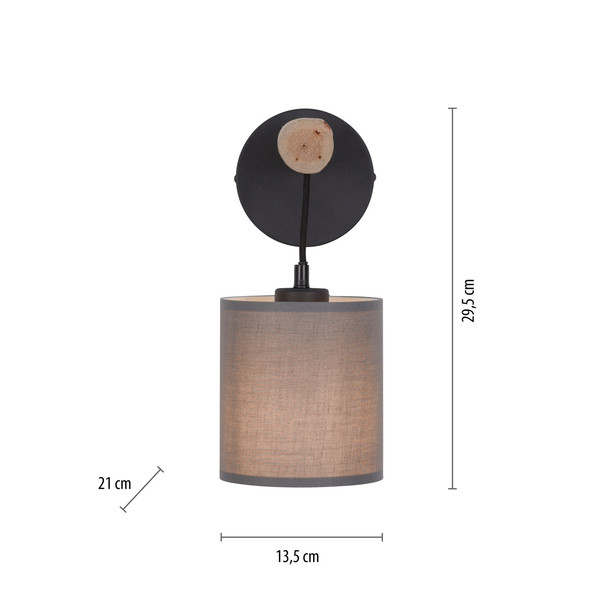 JUST LIGHT GERDA TRIBU Wandleuchte E27 max. 10W taupe 15781-29