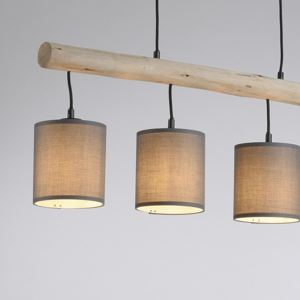 JUST LIGHT GERDA TRIBU Pendelleuchte E27 max. 10W 4-fach taupe 15783-29