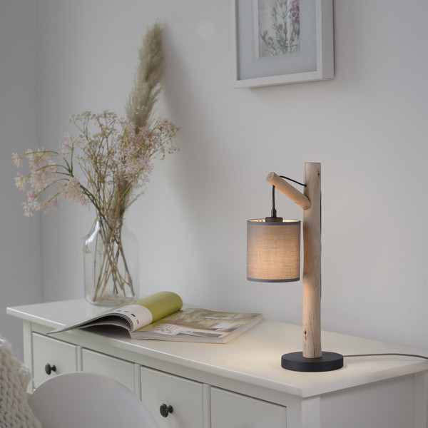 JUST LIGHT GERDA TRIBU Tischleuchte E27 max. 10W taupe 15784-29