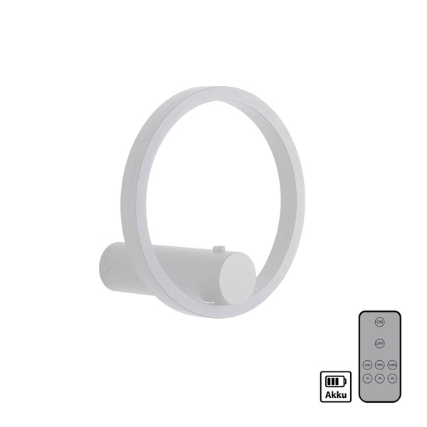 JUST LIGHT ARCHIE LED AKKU-Wandleuchte Warmweiss Dimmbar 6W weiss 18280-16