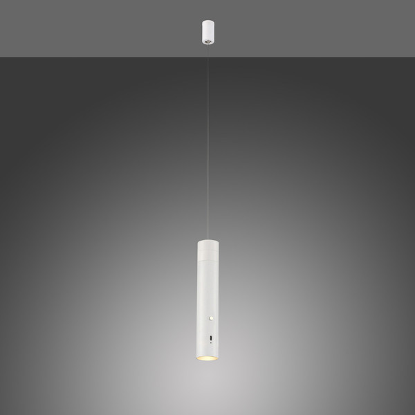 JUST LIGHT ATTACH LED AKKU-Pendelleuchte Warmweiss Dimmbar 3W weiss 18281-16