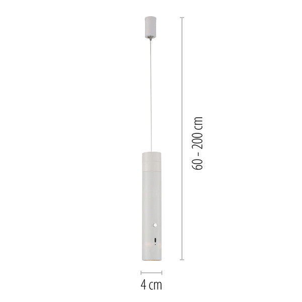 JUST LIGHT ATTACH LED AKKU-Pendelleuchte Warmweiss Dimmbar 3W weiss 18281-16