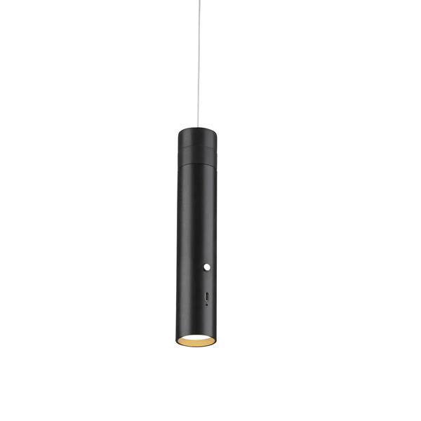 JUST LIGHT ATTACH LED AKKU-Pendelleuchte Warmweiss Dimmbar 3W schwarz 18281-18
