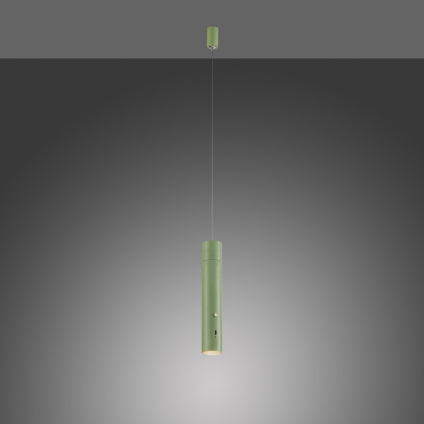 JUST LIGHT ATTACH LED AKKU-Pendelleuchte Warmweiss Dimmbar 3W grün 18281-43
