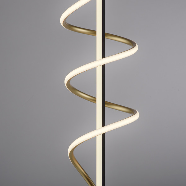 JUST LIGHT EMANDA LED Stehleuchte Warmweiss Dimmbar 26W schwarz/messing 19110-68