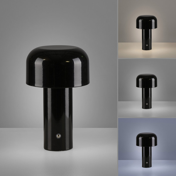JUST LIGHT AGNES LED AKKU-Tischleuchte CCT Dimmbar 1W schwarz 19190-18
