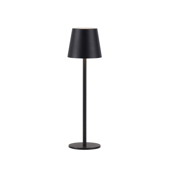 JUST LIGHT EURIA LED AKKU-Tischleuchte Warmweiss Dimmbar 2,5W schwarz IP54 19250-18
