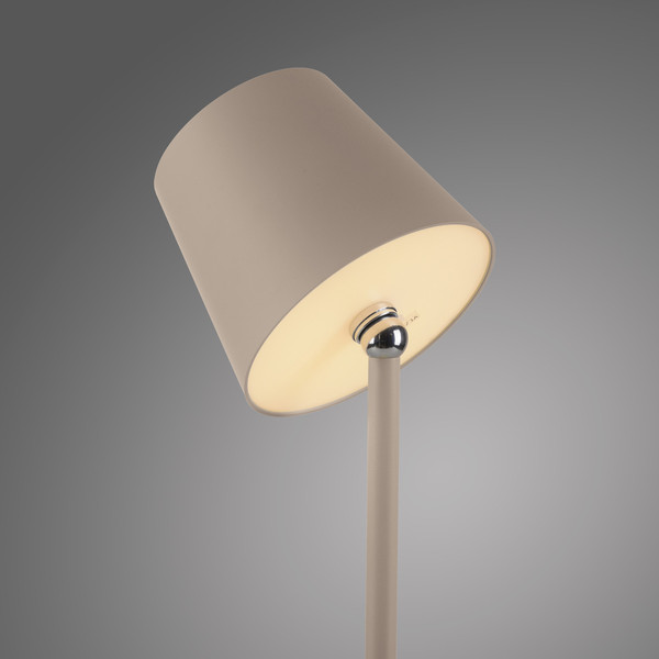 JUST LIGHT BOTERIA LED AKKU-Tischleuchte Warmweiss Dimmbar 2,5W sand IP54 19251-39