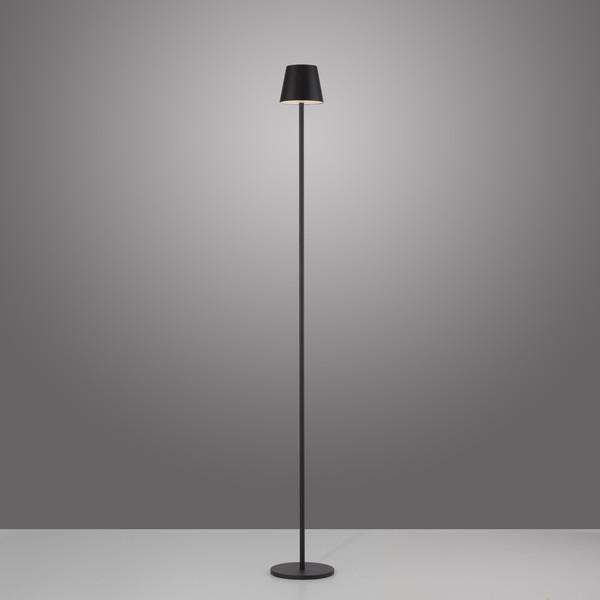 JUST LIGHT EURIA LED AKKU-Stehleuchte Warmweiss Dimmbar 2,5W schwarz IP54 19252-18